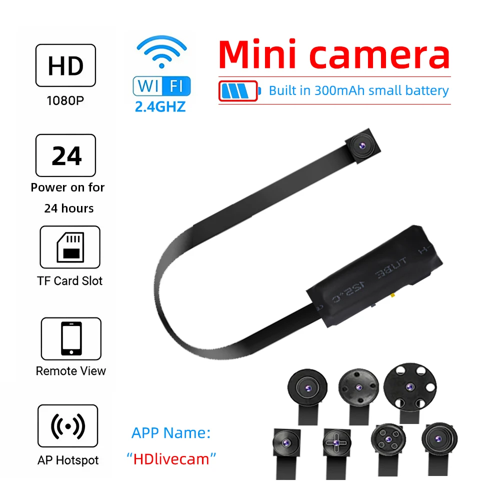 

Mini WiFi Camera HD 1080P DVR DIY Wireless Module Recorder Support Remote View P2P Nanny Surveillance Camera