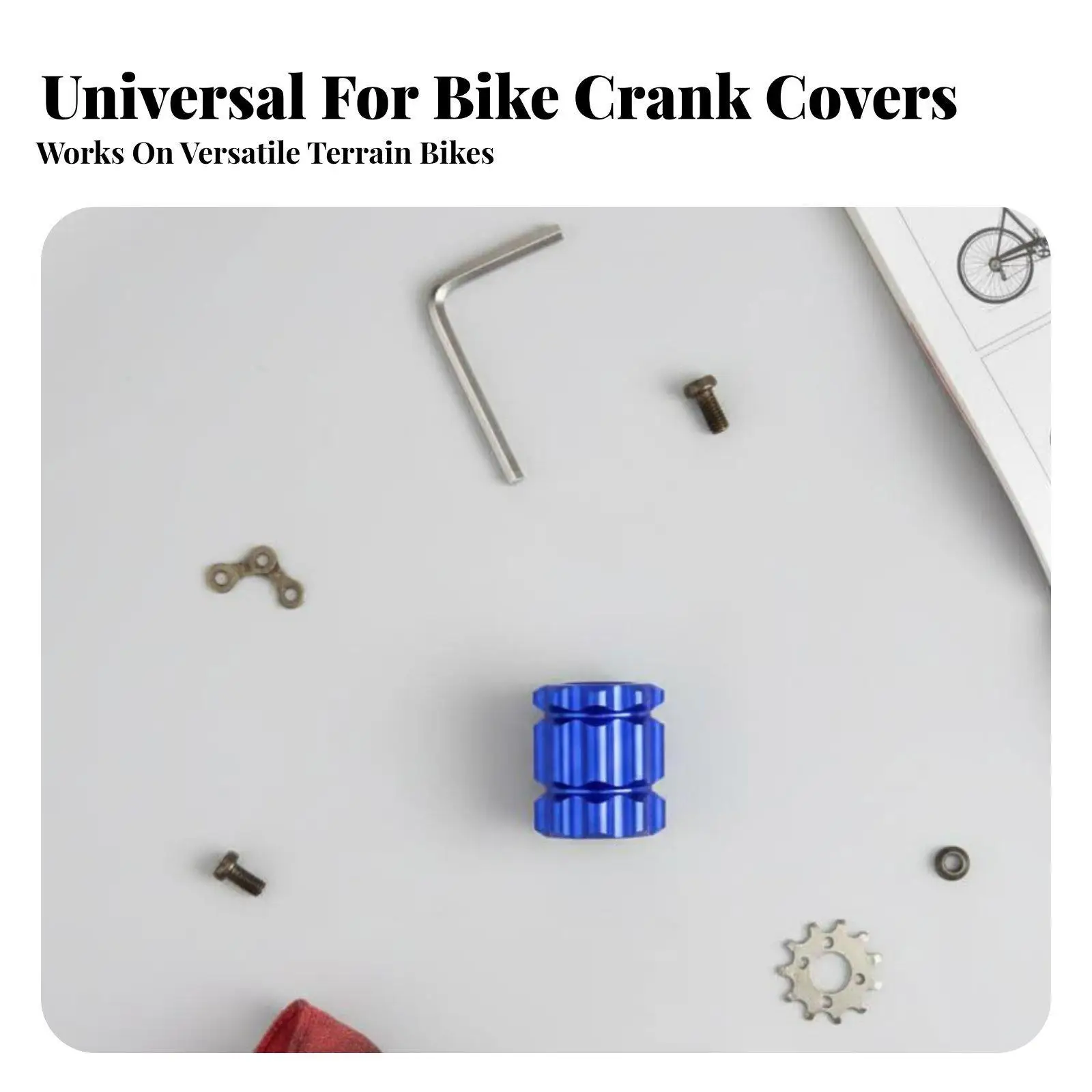Crank Sleeve Wrench Lightweight CNC Machined Bicycle Crank Cap Remover Tool for Mountain and Road Bike Repair Kit