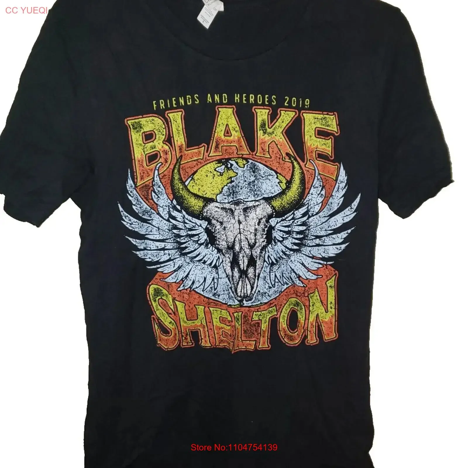 Blake Shelton T Shirt S Black Double Sided 2019 Tour Country Music The Voice vintage Washed Soft fashion Comfortable homme