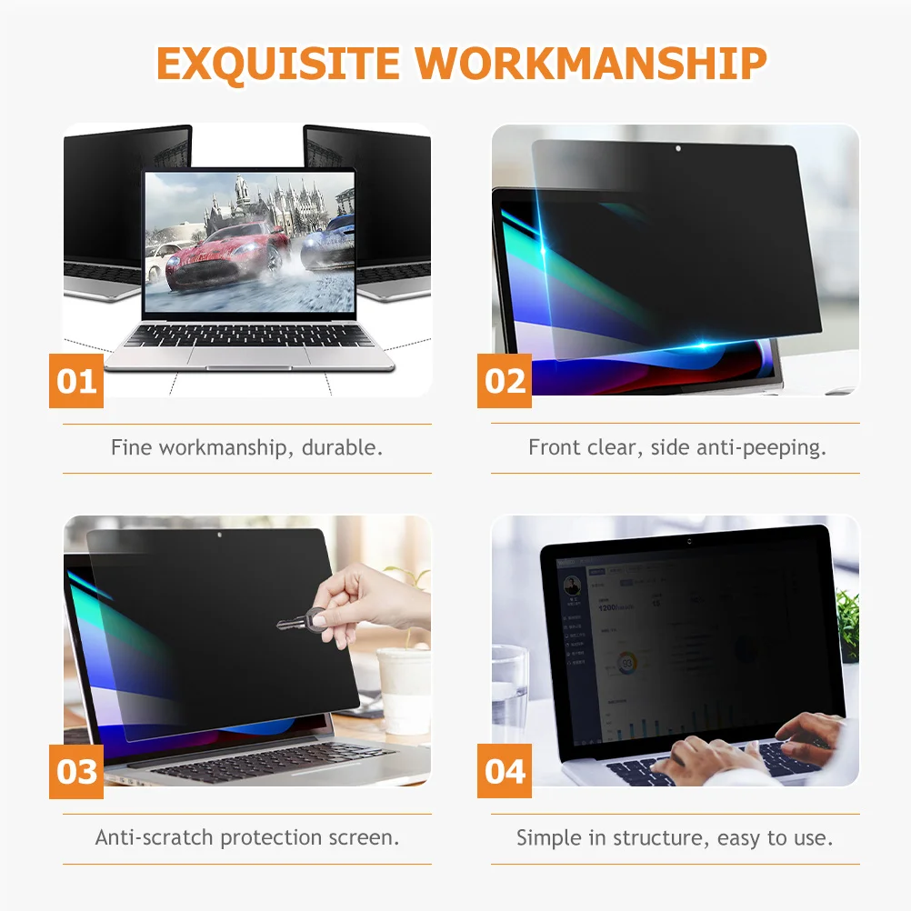 

Privacy Leak-Proof Film for Laptop Screen Protector Anti Peeping Shield Easy Install No Deformation Compatible A2179 A2251 A2289