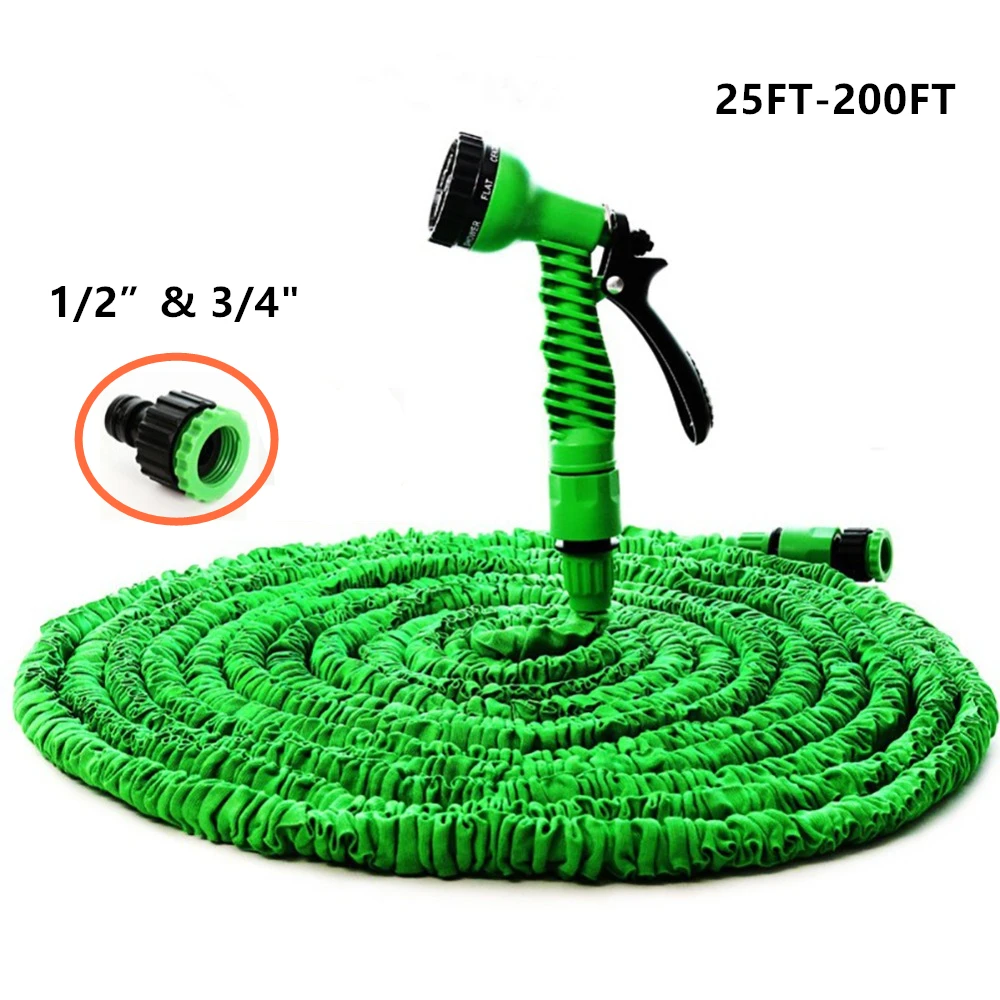 

Magic Garden Hose Reels For Watering Flexible Expandable Hose Gardening Water Hose Pipe Car Wash EU Connector 25FT-200FT