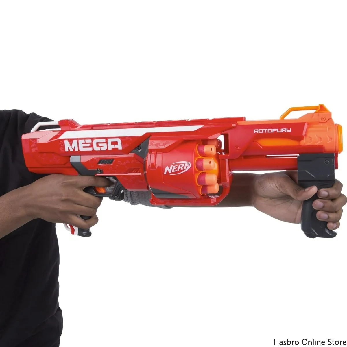 Hasbro NERF N-Strike Mega Series RotoFury Blaster with  10 Mega Whistler Darts