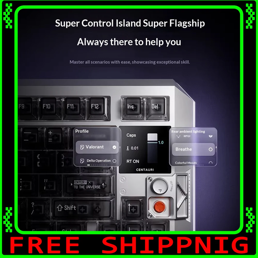 

Игровая клавиатура MelGeek Singularity Series с оптическим UI-механизмом и OLED-экраном с высокой частотой обновления, проводная, аксессуары для ПК