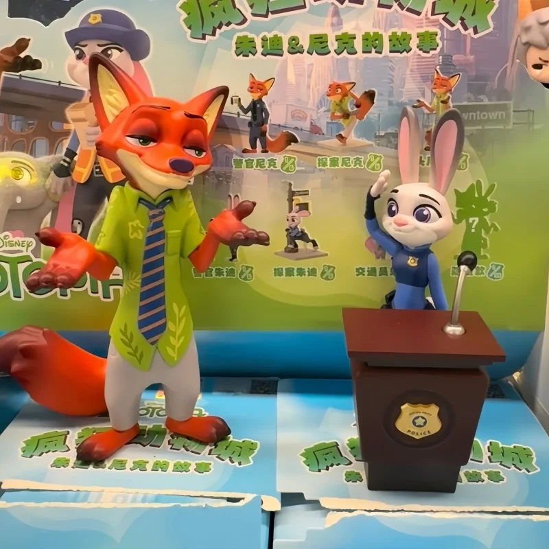 

Zootopia Nick And Judy Story Series Blind Box Figure Collection - Trendy Desktop Decoration Toy for Girls Birthday Surprise Gift