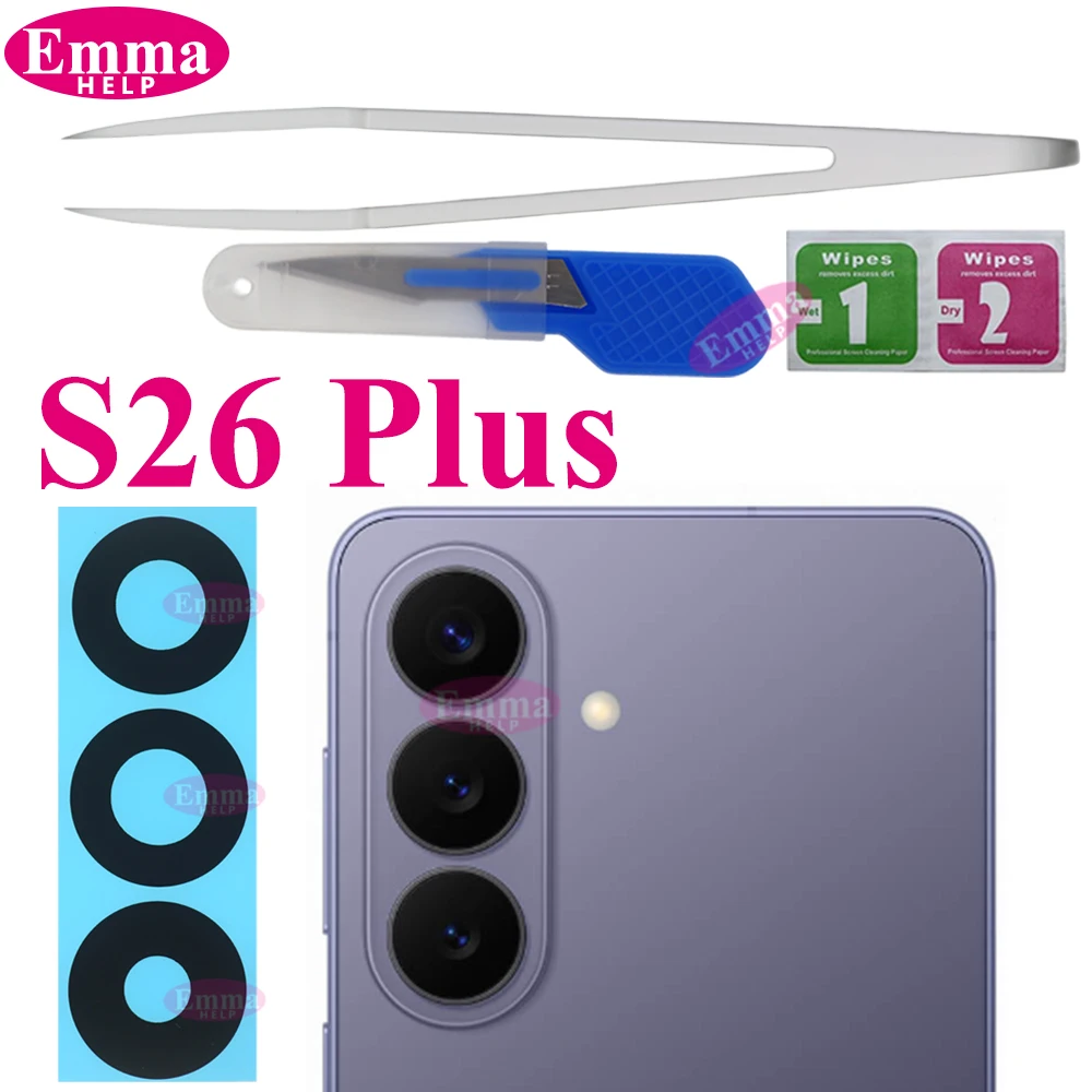 Camera Lens Glass for Samsung Galaxy S26 S25 S24 S23 Ultra Plus Rear Back Camera Glass Replacement Repair Parts with Adhesive image 5