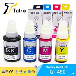 Tatrix GI-490 GI490 GI 490 Premium Compatible Color Water Based Bottle Refill Ink For Canon Pixma G3411 G2410 G2411 Printer