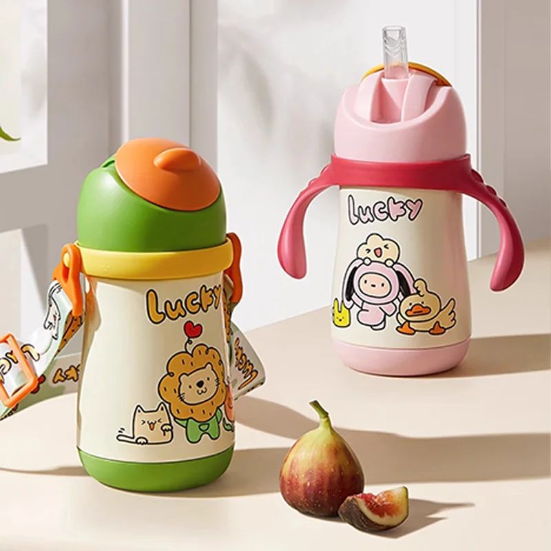 

Детский термос из нержавеющей стали, милая изолированная герметичная термочашка для воды, портативная кружка для малышей, студентов