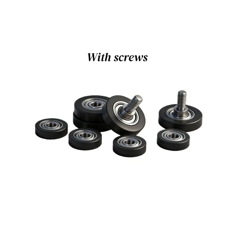 3Pcs EPDM rubber bearing with stainless steel screw acid alkali resistant electrolyte resistant rubber wheel roller guide pulley