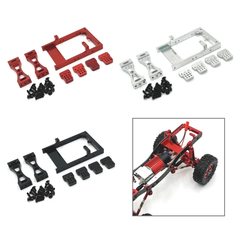 

Metal Upgrade Crossbeam Servo Box Shock Absorber Bracket For MN 1/12 WPL 1/16 Feiyu HengLong JJRC RC Car Parts