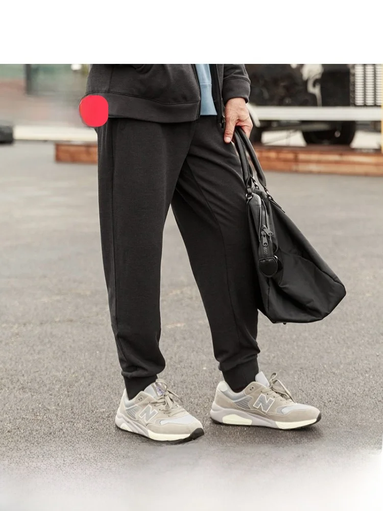 

Casual Spor Dad Pants Autumn Wear for Middle-Aged And ly Men Morning Exercise Long Trousers Loose Fit Comfortable Poly...