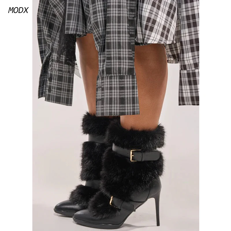 2026 Women Black Smooth Leather Cutout Ankle Boot Sandals, T-Strap Open Toe Lace Up Wrap Thin Stiletto High Heels  44