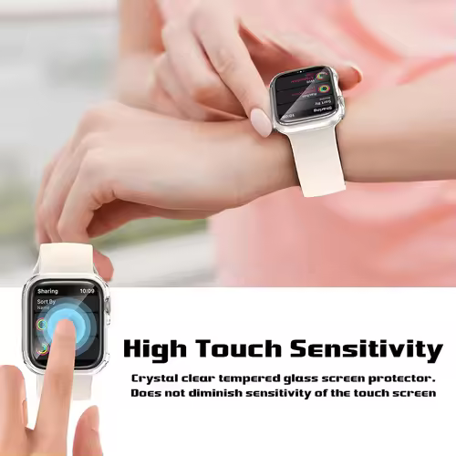 Tempered Glass+cover For Apple Watch 9 8 7 41mm 45mm 42mm 38mm PC bumper Screen Protector Case iWatch series 6 5 4 se 44mm 40mm - Image 6