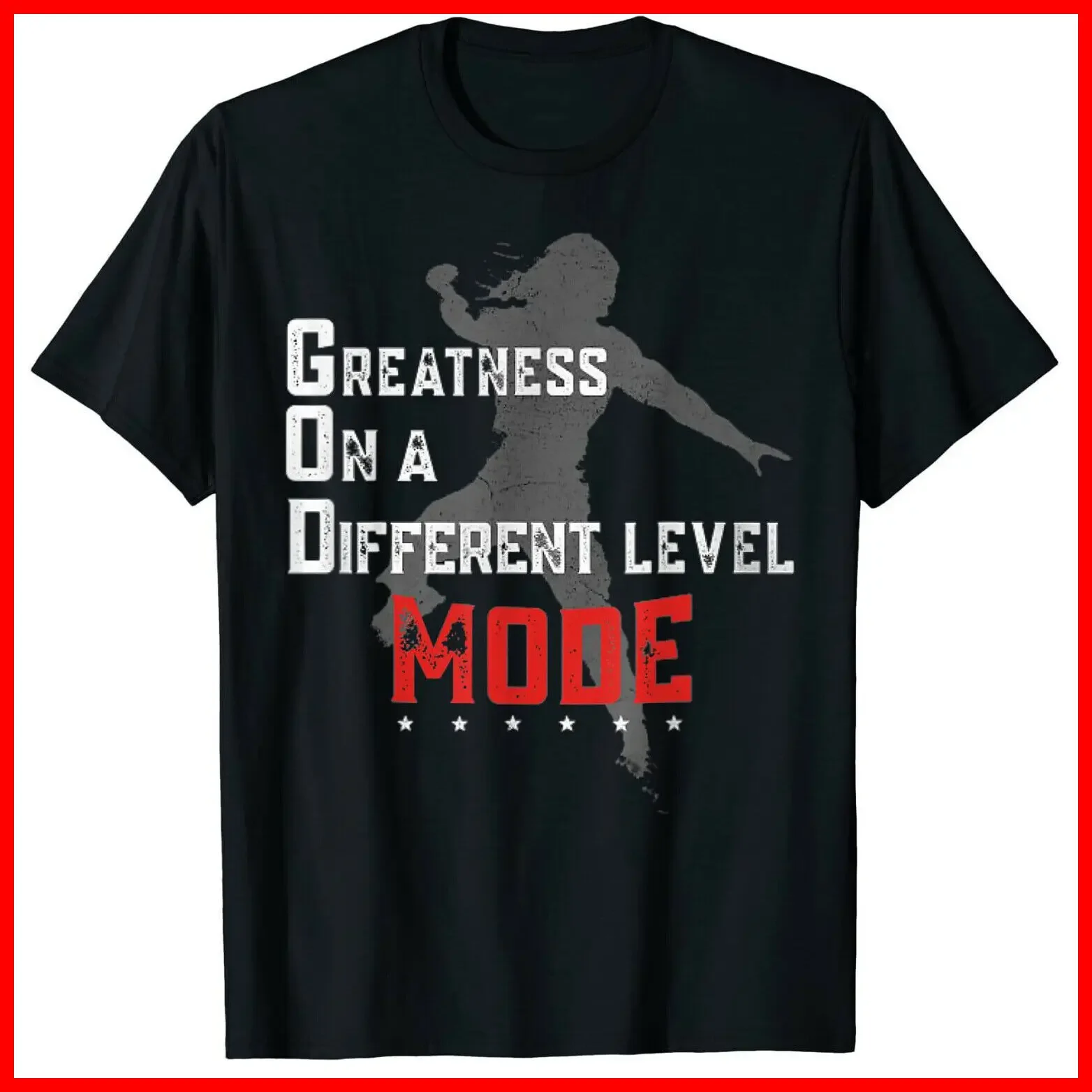 Greatness On A Different Level Mode Black Cotton T-Shirt S-4XL