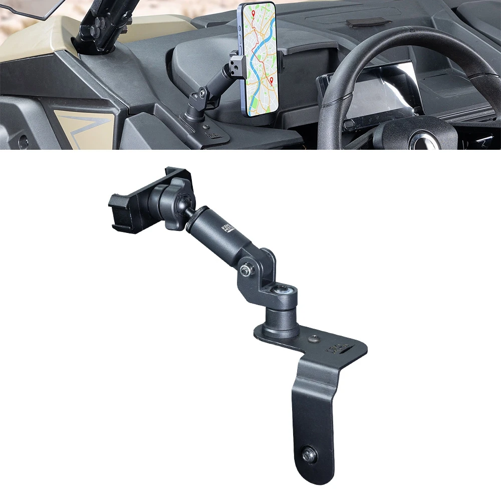

OFF-ROAD UTV CNC Aluminum 360° Rotatable Phone Bracket Holder No Drill For CFMOTO ZFORCE 800/950 Trail 950 Sport Gen 2 2023-2025