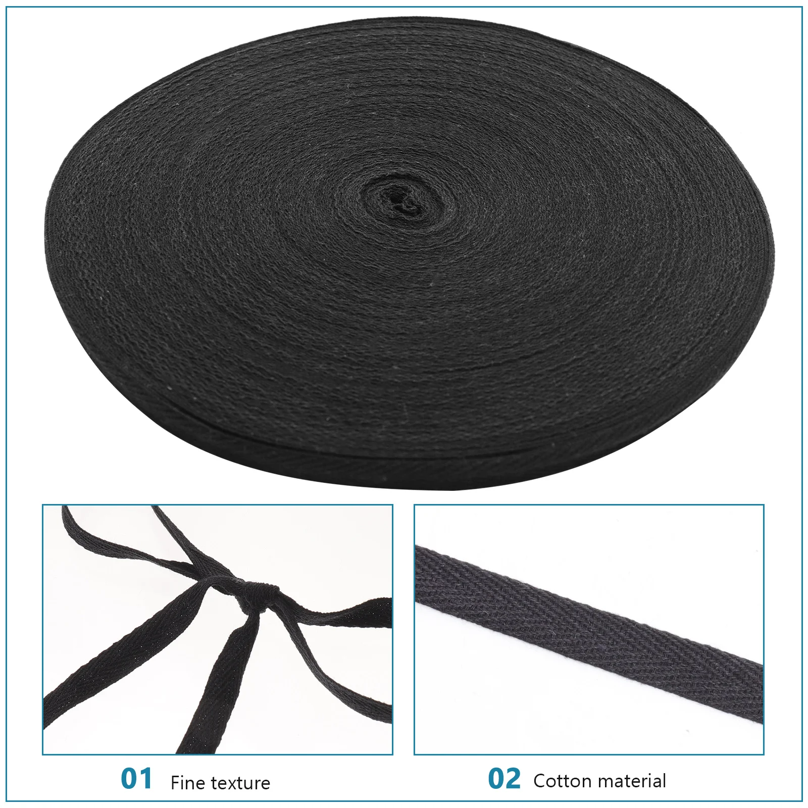 

1 Roll Cotton Clothing Crafting Ribbon For Diy Sewing Decorative Ribbon Garment Dress Curtains Boning Household Gift