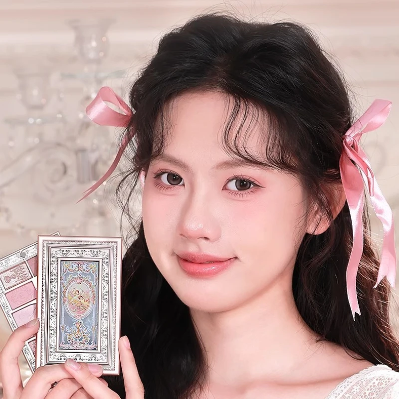 Cheerflor 10-Farben-Engel-Lidschatten, rauchige Farbe, Erdfarbe, Highlight, Rouge, Konturierung, einteilige Palette, Drei-in-Eins