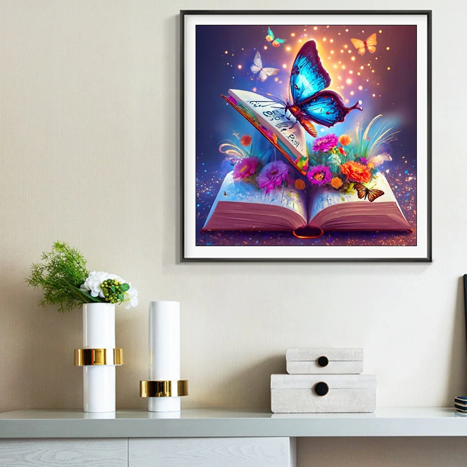 Evershine 5D DIY Diamond Painting Book Scenery Picture Rhinestones Flower Diamond Mosaic Butterfly New 2024 Handicraft