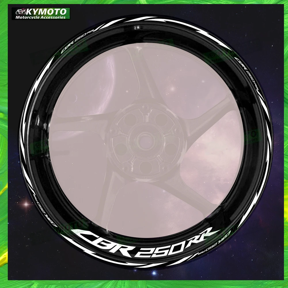 

Для Honda CBR250RR CBR 250RR светоотражающие передние и задние колеса мотоцикла 17-дюймовые наклейки втулки в полоску аксессуары для обтекателей наклейки