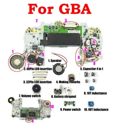 1pcs For GBA Game Console Maintenance Accessories For GBA LCD Insert Capacitor Inductor Speaker Power Supply Volume Switch