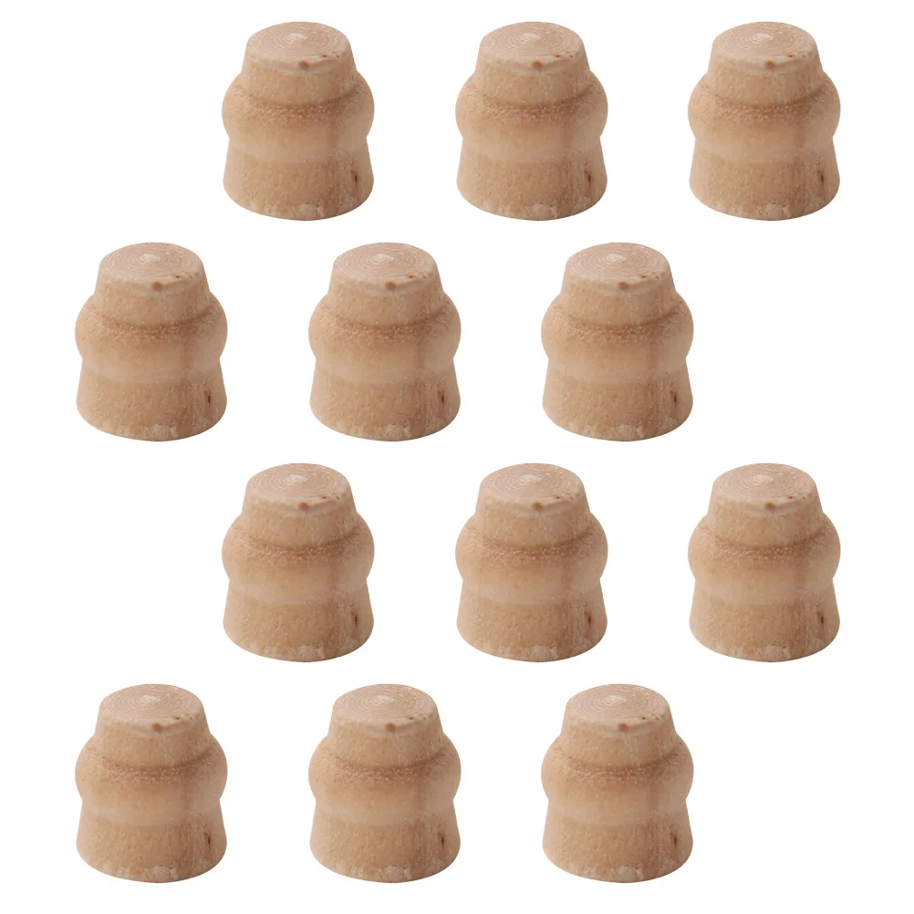 

12 Pcs Miniature Table Legs House Accessories Toy Model Stool Replacement Decorations Furniture Supplies Wooden Chair