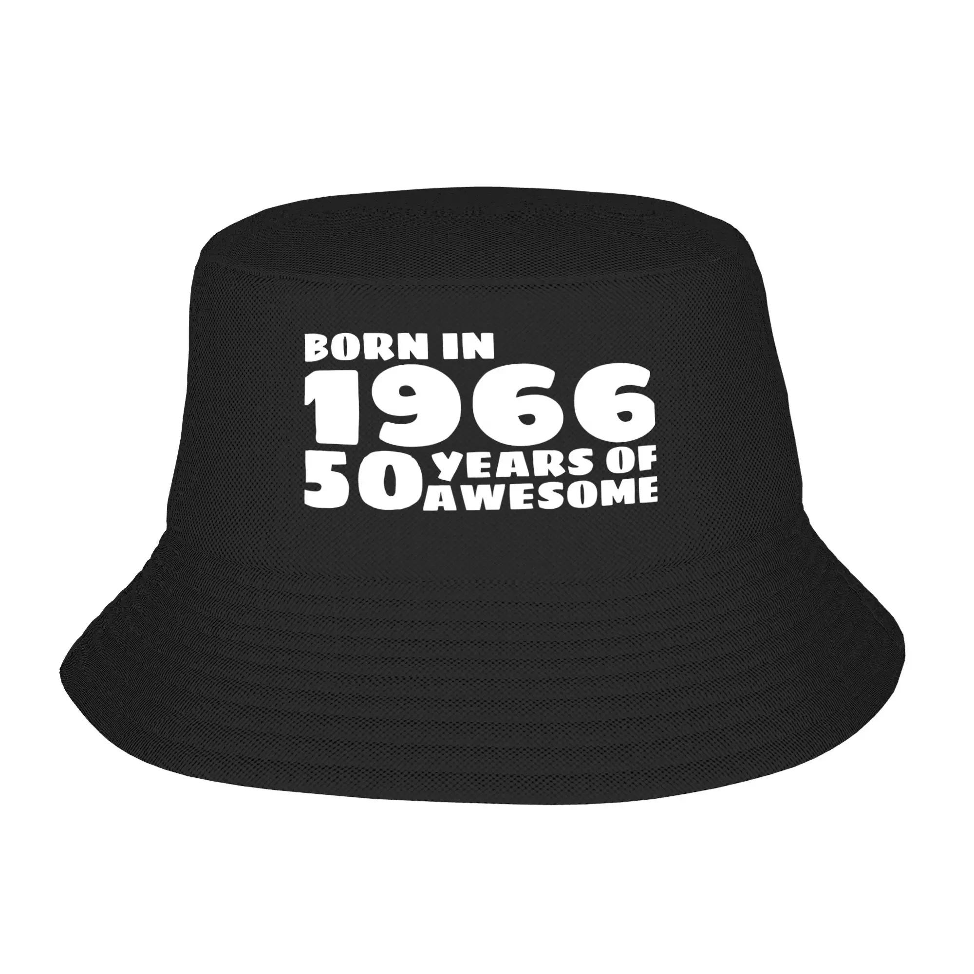 Born in 1966 60 Years of Awesome  Bucket Hats Gifts For Girls Lovely  Vocation Caps For Outdoor Lightweight