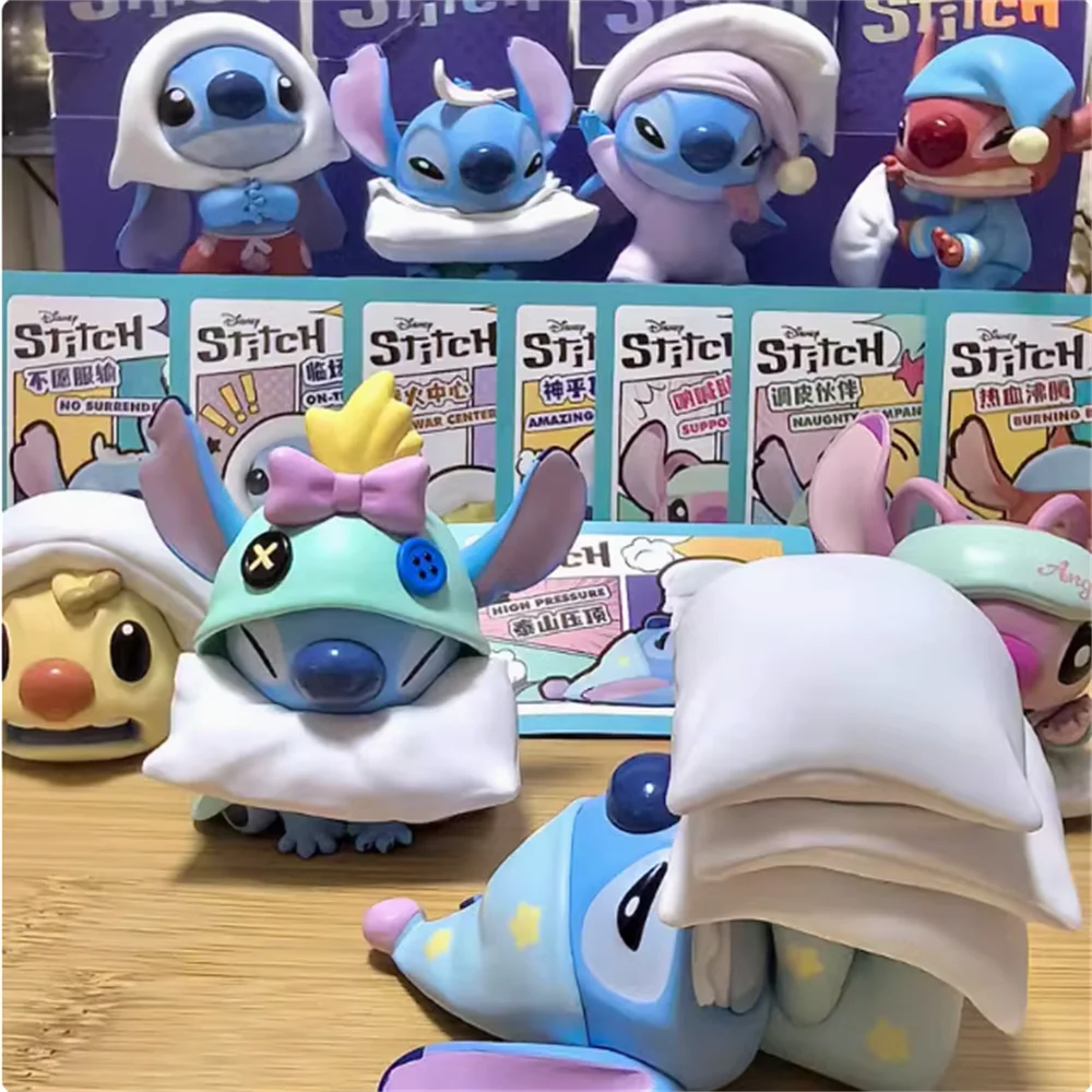 Stitch Pillow Fight Series Blind Box Leuke Stitch Trendy Play Doll Figuur Bureau Decor Ornament Kids Kerst Verjaardagscadeau