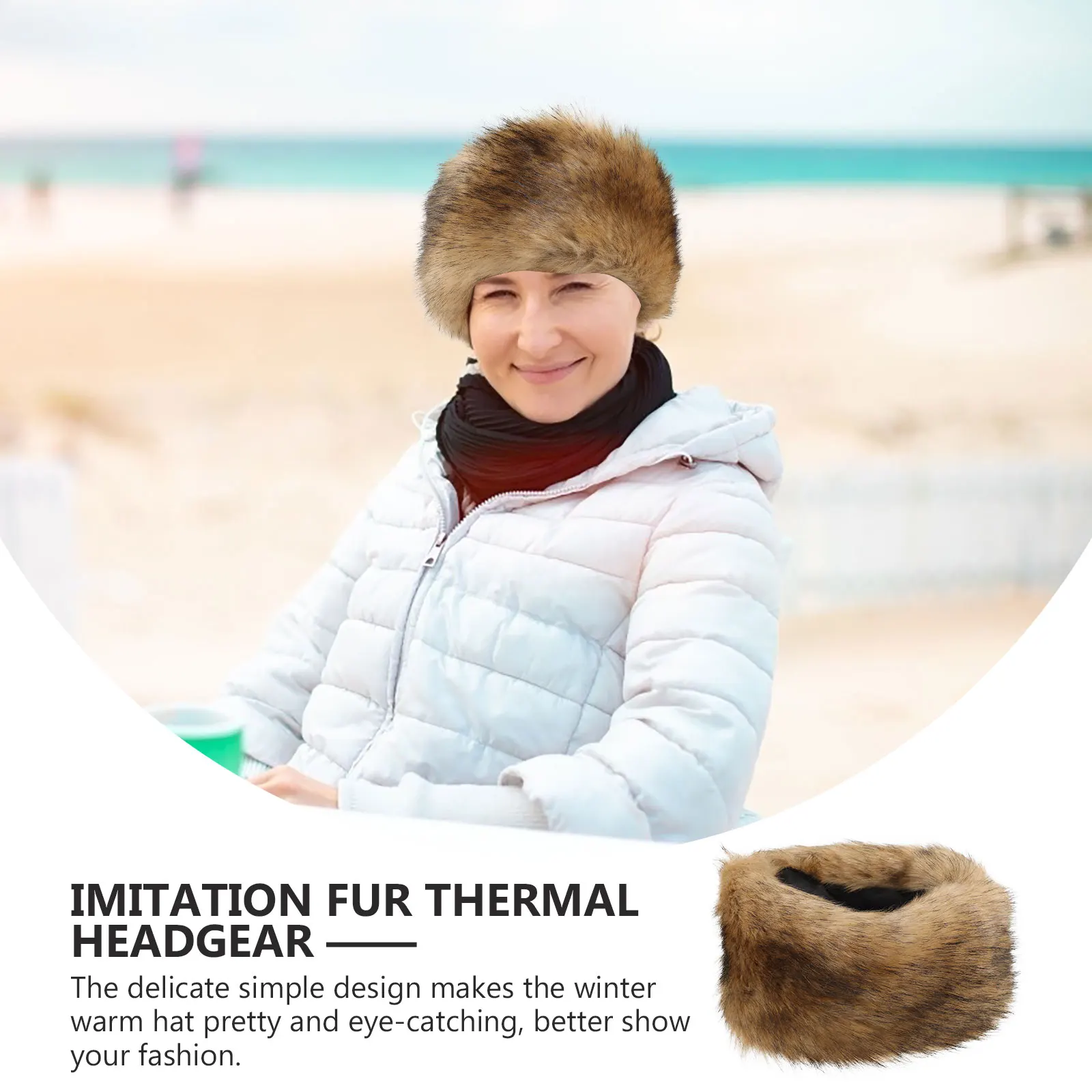 

Warm Winter For Women Men Furry Headband Thermal Unisex Outdoor Snow Protection Christmas Gift Thickened Frost Resistant Fashion