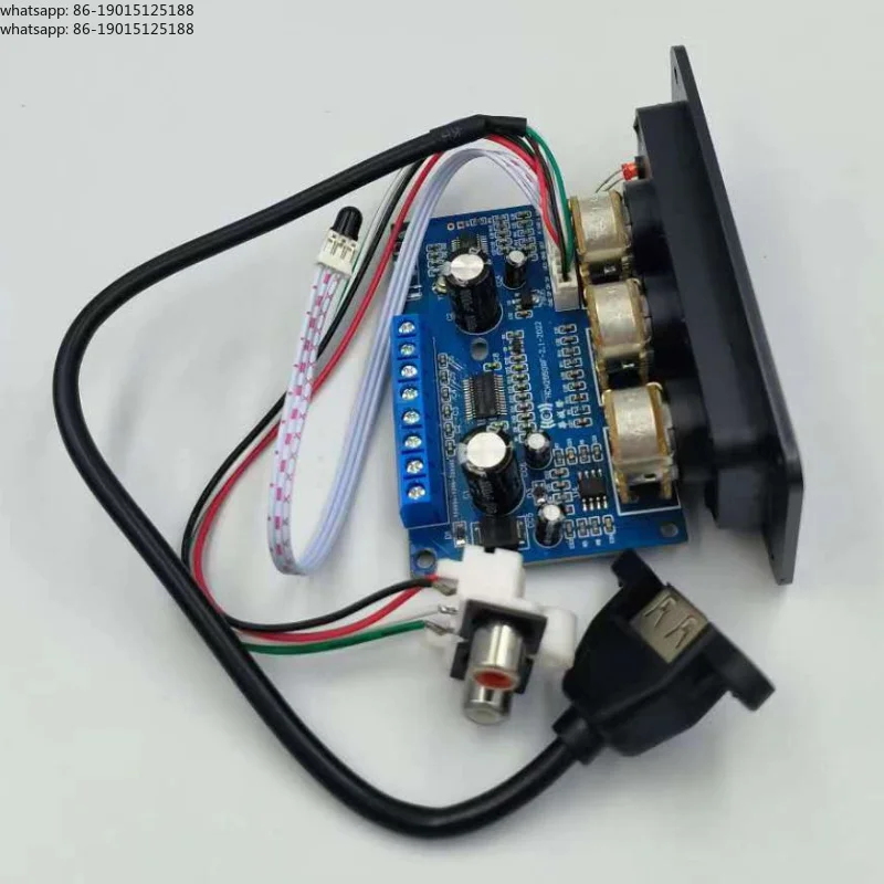 

2026 Bluetooth 5.0 power audio board 2.1 subwoofer speaker sound amplifier 2x25W+50W with panel