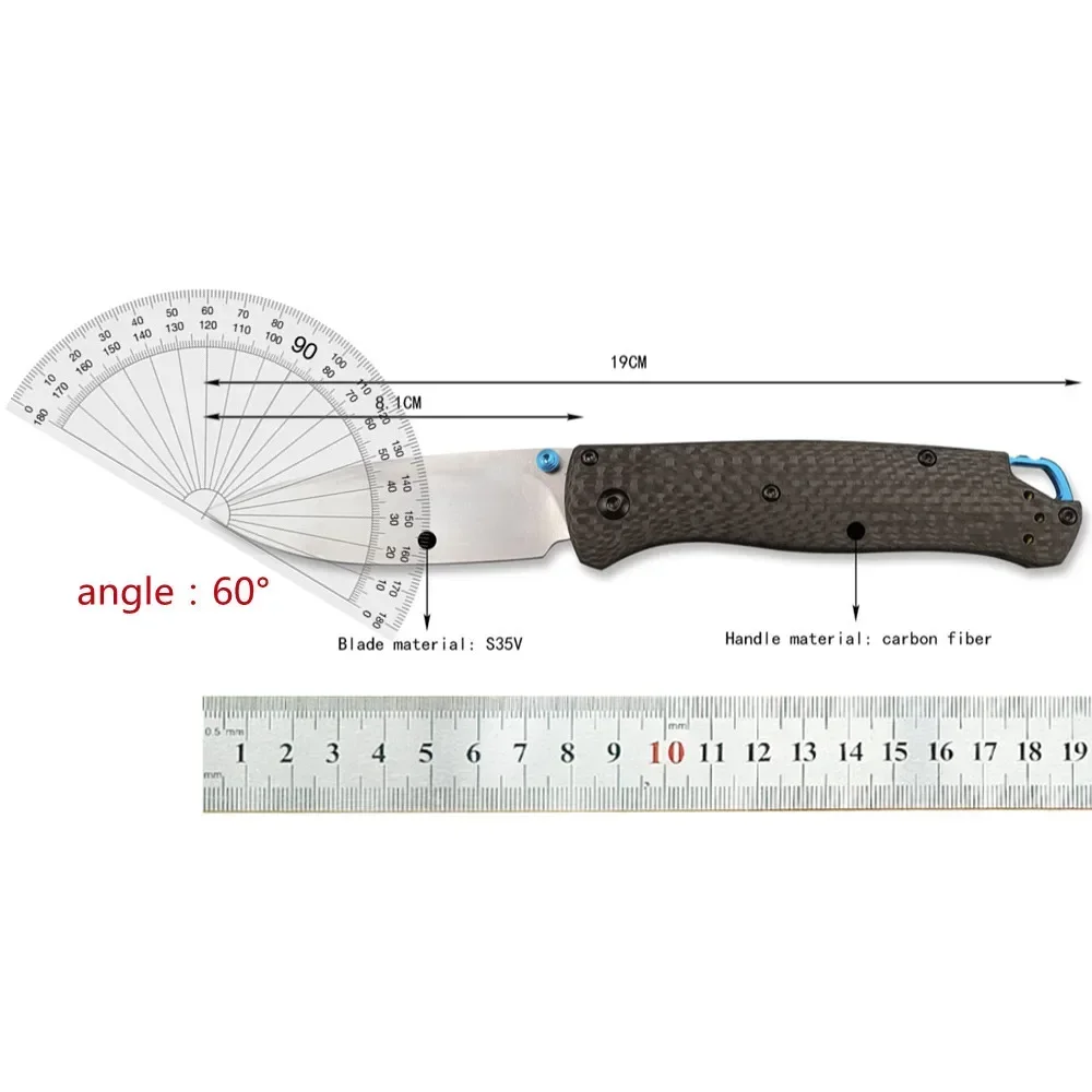 BM 535 Bugout Tactical Pocket Folding Knife S35V Steel Blade Carbon Fiber Handle Outdoor Hunting Camping EDC Multi Tool