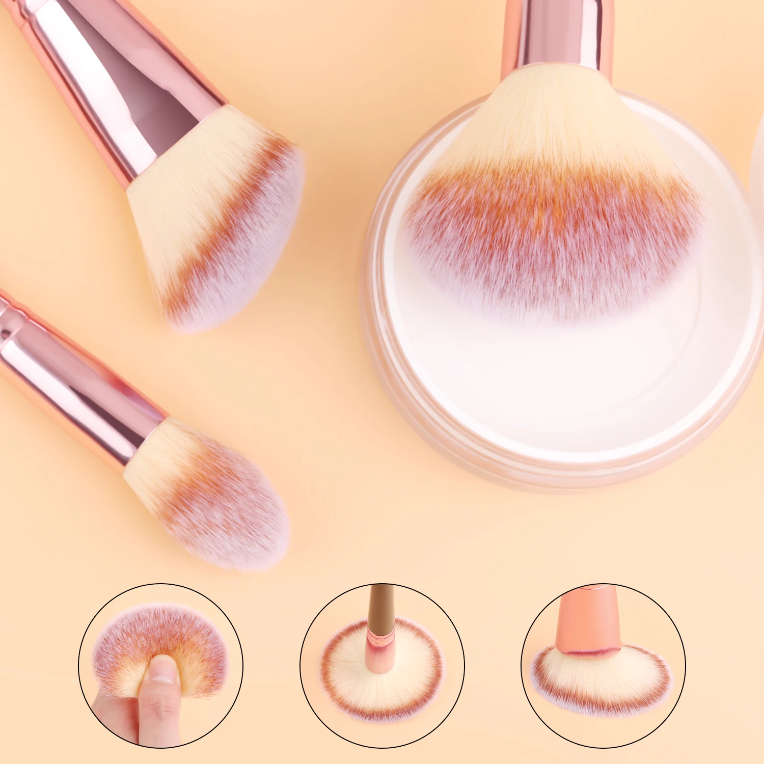 مجموعة فرش مكياج من PCS، فرشاة كريم الأساس وظلال العيون وأحمر الخدود وخافي عيوب البشرة وأدوات التجميل النسائية