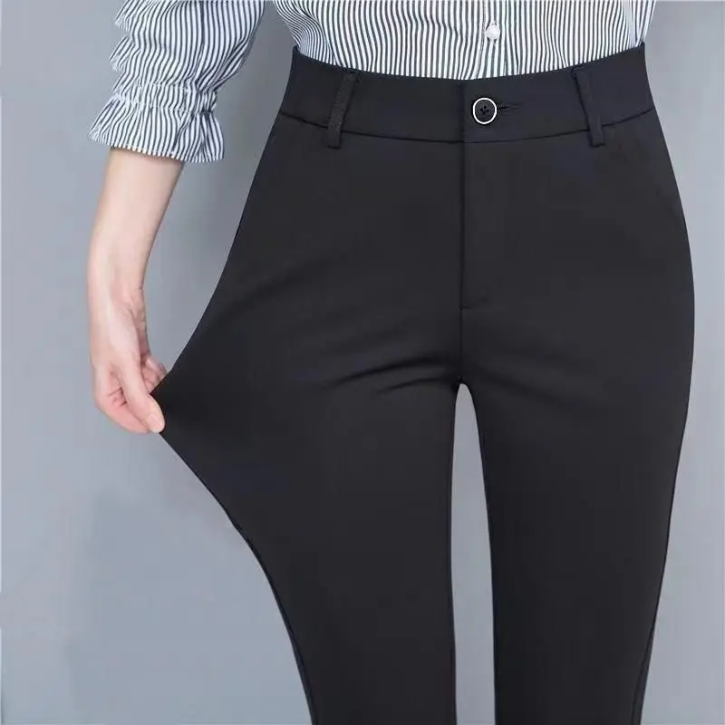 

New Suit Pants Women's Spring and Autumn Pendant High Waist Straight Pants Loose and Thin Casual Versatile