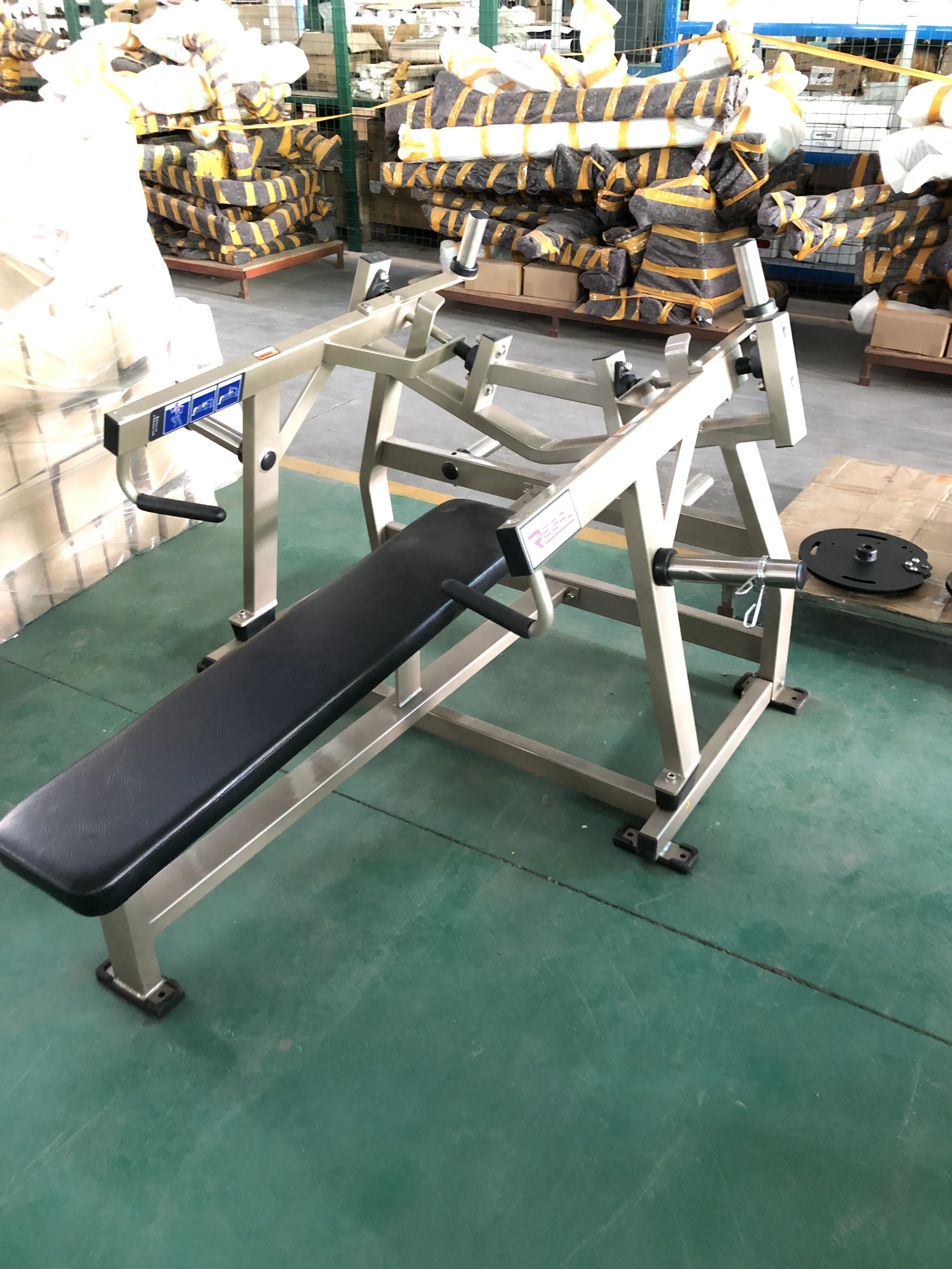 Plate Loaded Iso Lateral Horizontal Press Gym Supine Bench Press JLC Fitness Equipment Center Laydown Chest Strength Machine