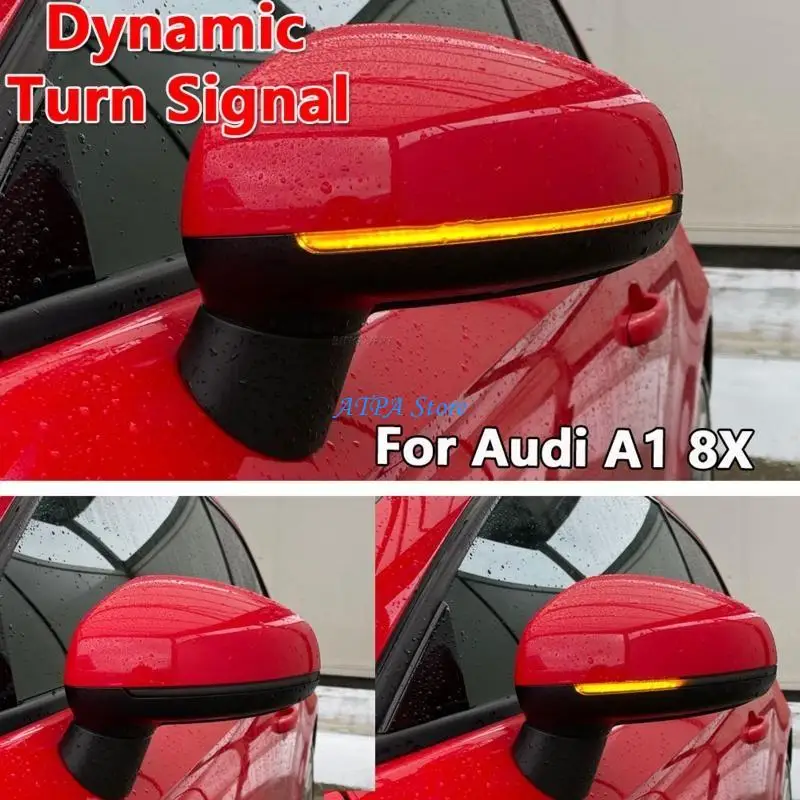 

U13C LED Dynamic Turn Light Side Mirror For A1 8X 2011-2017 2pcs