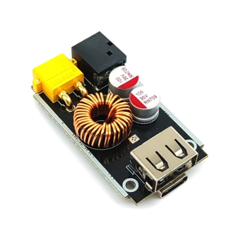 USB Type C Fast Charge Module 65W DC 9V-35V Step-Down Converter, Supports QC4.0 PD2.0/3.0 with XT30 Input-TCES