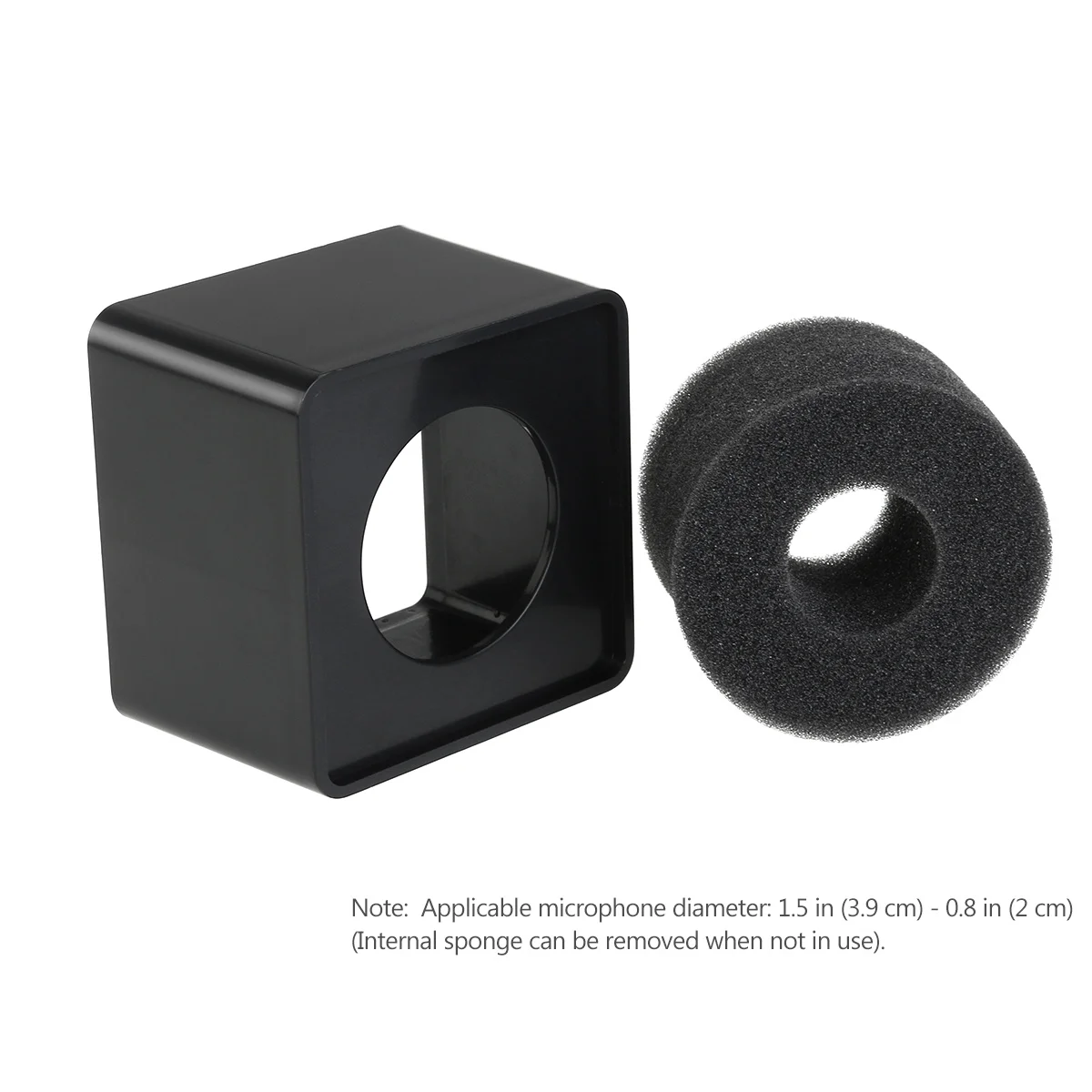 محطة ميكروفون مربعة سوداء محمولة بشعار متين من بلاستيك ABS للمقابلة مع ميكروفون علم قابل للتعديل من القطن بشعار كبير #1