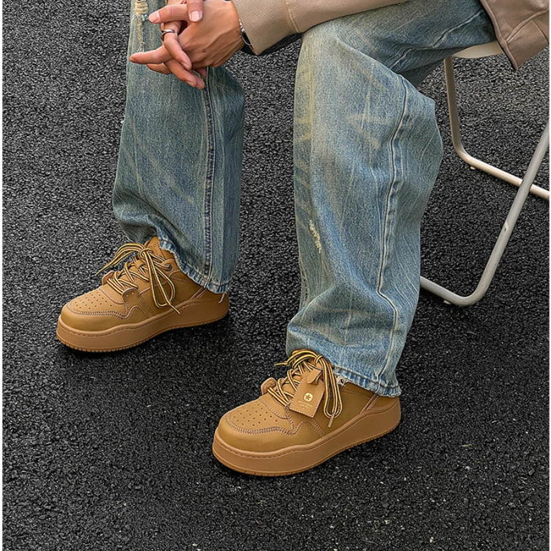 Unisex Fashion Sneakers Women Shoes for Men Tennis Retro Y2K Brown Punk Skateboard Shoes Designer Couple Sports Casual Shoes