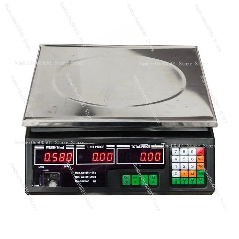 

​​English Version Electronic Price Computing Scale 40kg Capacity 2g Precision Export Standard Button Scale​