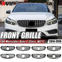 XVIP Chrome Black Diamonds Style Racing Grille For Mercedes Benz E-Class W212 E300 E350 E400 14-16 AMG Style Front Bumper Grille