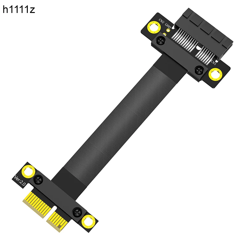 Cabo Riser PCIE X1 para PC Desktop, Cabo de Extensão, Cabo Flex Relocate, PCIE 3.0, Slot 1X a 1X, PCI Express, 1X Riser Card, 20cm, 8GB