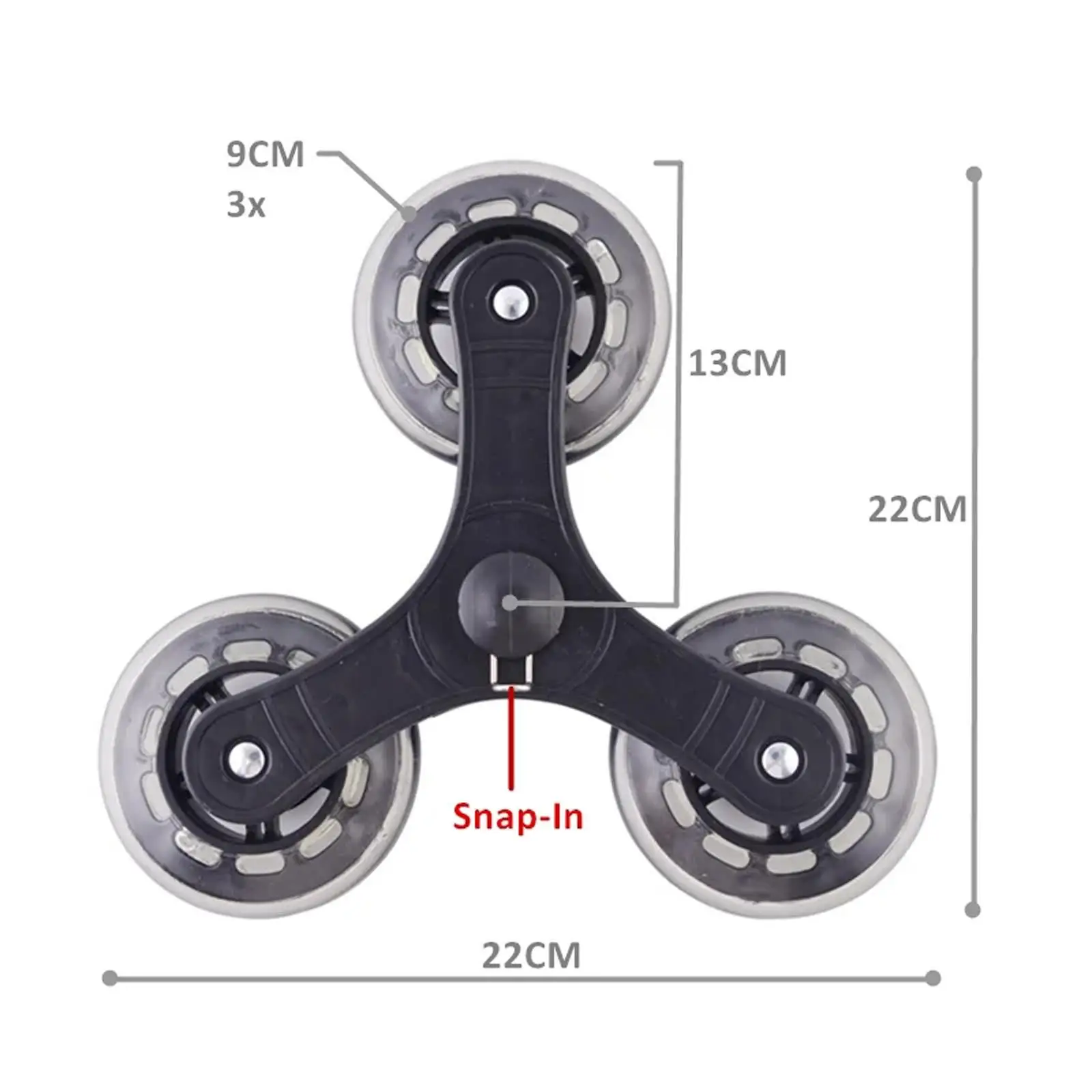 2 Pieces Stair Climbing Wheels Wear Resistant Heavy Duty Luggage Cart Wheels