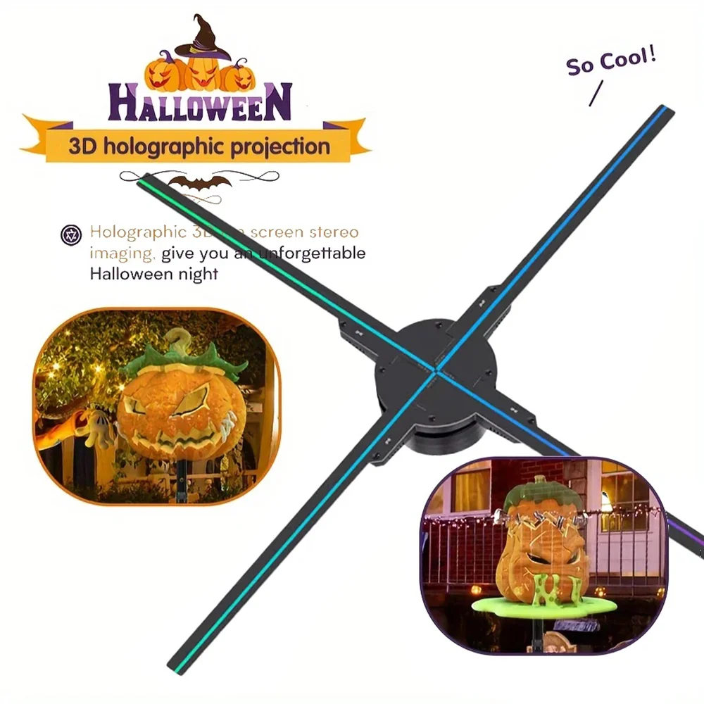 

Голографический 3D-дисплей с поворотным вентилятором для визуализации, светодиодный безэкранный дисплей, стереоскопическая рекламная машина