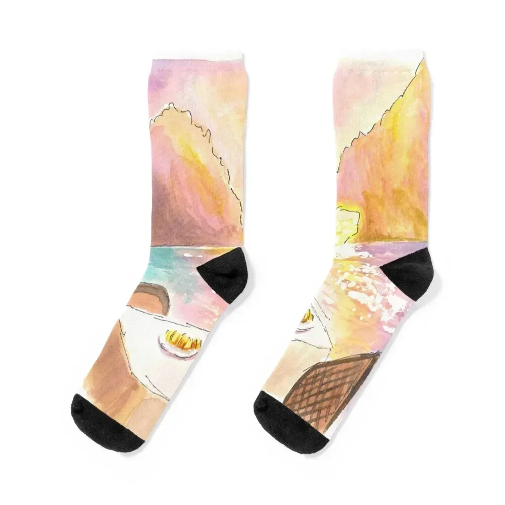 

Cabo San Lucas Romantic Table with Seaview Sunset and Rocks Socks anti-slip Stockings man hiphop shoes Ladies Socks Men's