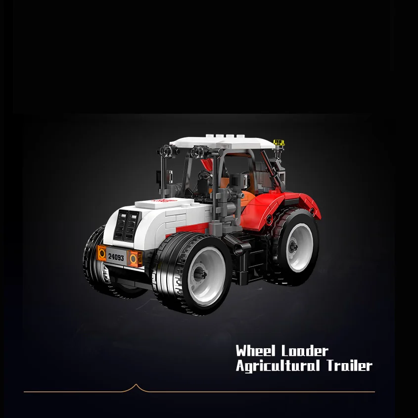 24093 مقطورة زراعية/محمل سيارة MOC بنة سلسلة مركبات زراعية 504 قطعة تجميع السيارات المجنزرة نموذج الطوب اللعب هدية #5