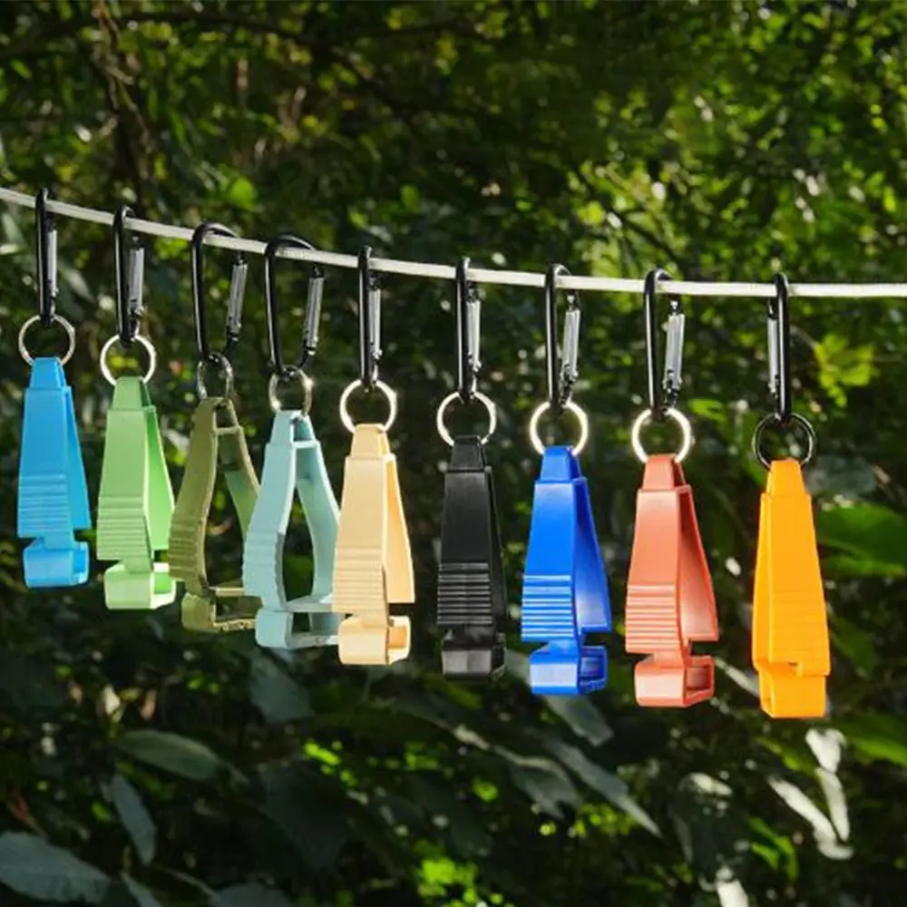 جديد البلاستيك في الهواء الطلق قفازات كليب مكافحة خسر السلامة تسلق الجبال مشبك قبعة كليب 9 ألوان 18*4.5 سنتيمتر قفازات واقية كليب #4