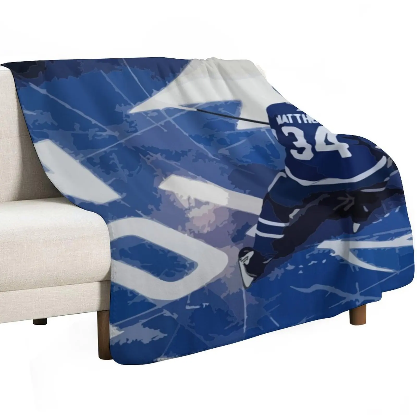 Auston Matthews Painting Throw Blanket Foldable Soft Warm Blanket for Outdoor Use