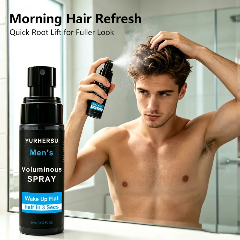 Men's Fluffy Water No-rinse refreshing styling spray Natural Fluffy Hair Care Water