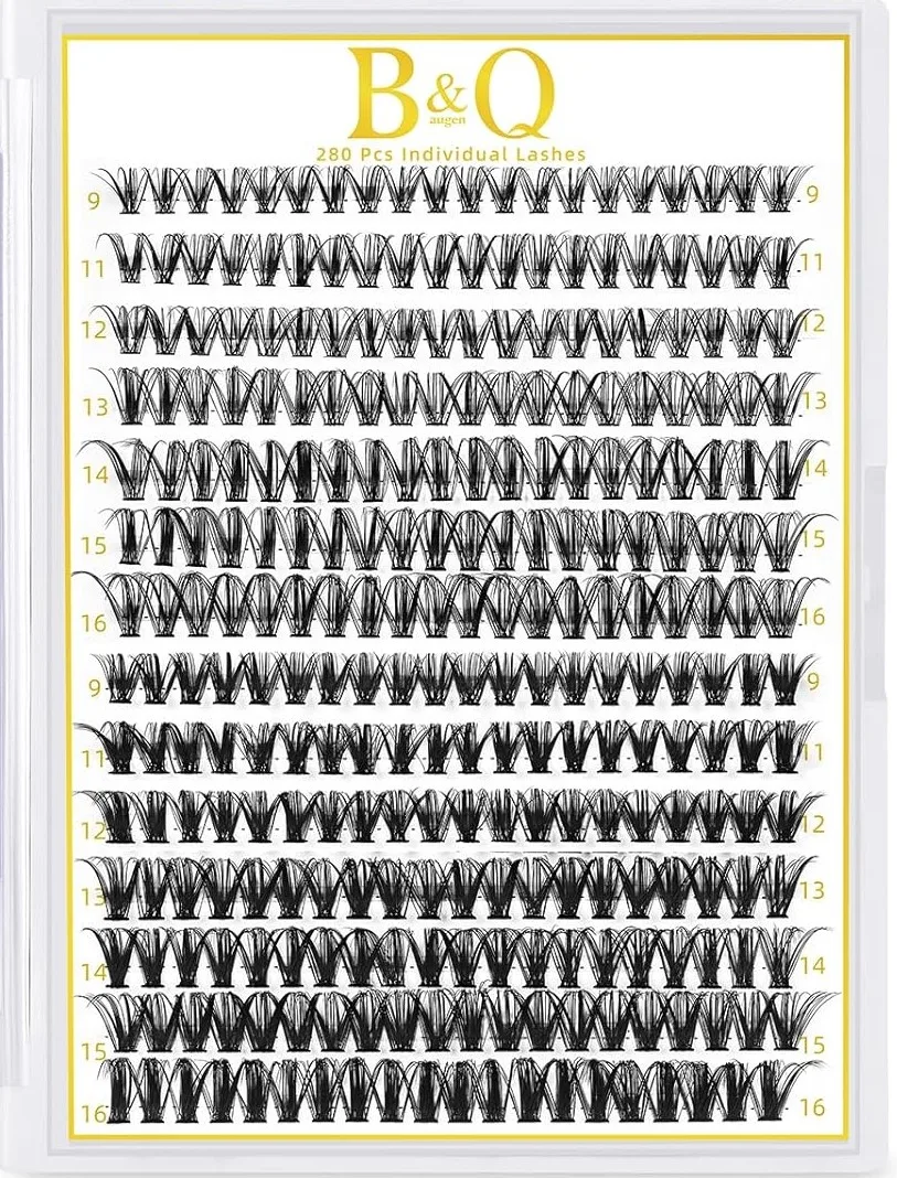 Cluster Wimpers 280Pcs 30d 40d Doe-Het-Zelf Wimperverlenging D Krul Lange Individuele Wimpers Faux Nerts Lash Clusters Extensions