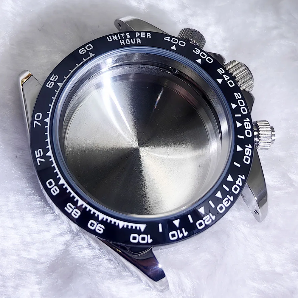 39.3 مللي متر ساعة رجالي الذهب حاوية من الفولاذ المقاوم للصدأ ل VK63 ساعة يد تعمل بالحركة اكسسوارات الساعات لساعات حزام 20 مللي متر