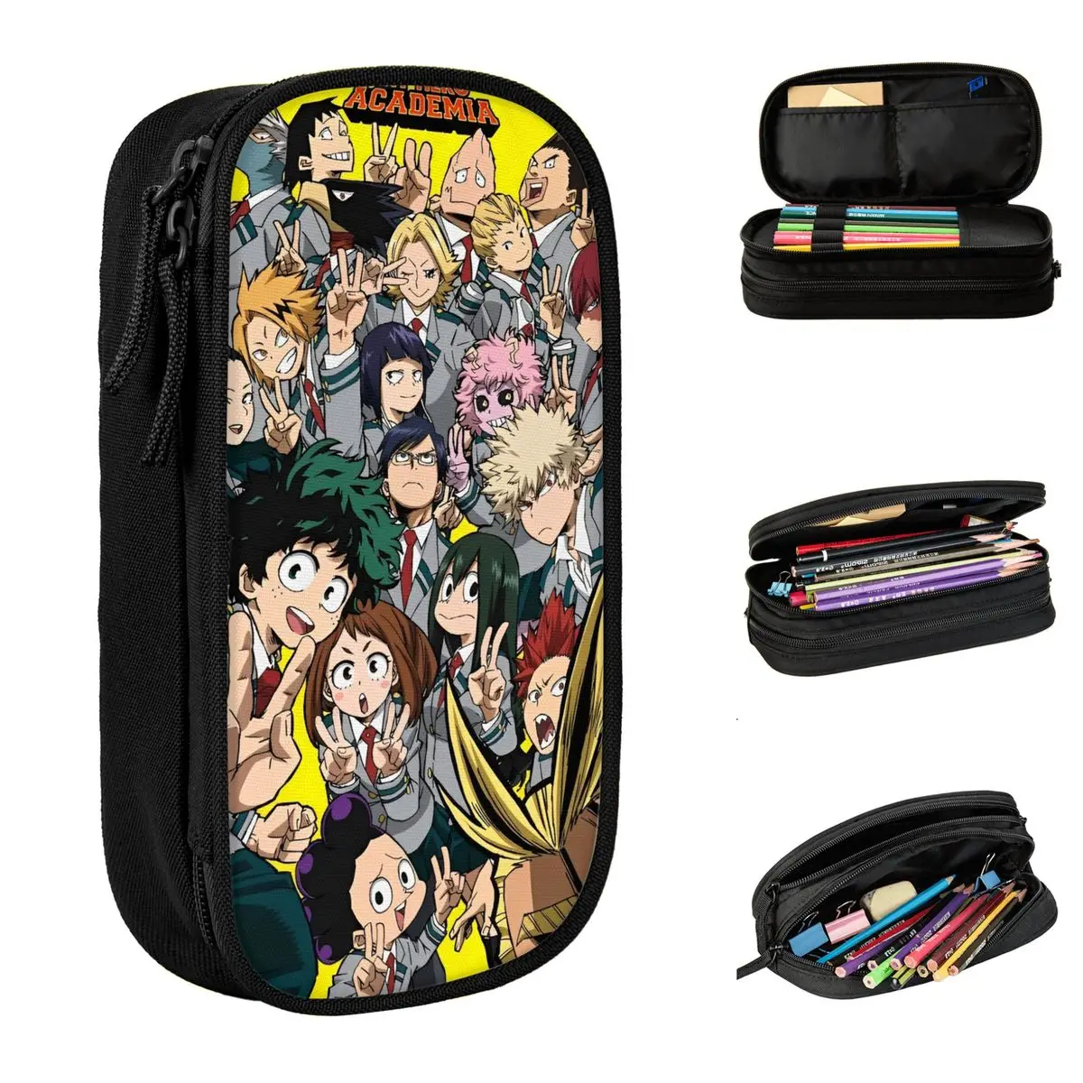 

Пеналы Trends International My Hero Academia, классические пеналы-органайзеры с мультяшным дизайном, сумка для ручек, подарки для школьников и студентов, пенал для девочек и мальчиков