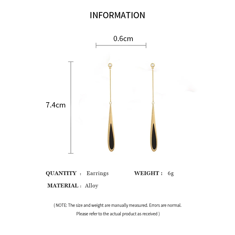 Simple Geometric Square Drop Earring For Women Korean Fashion Gold-color Line Long Tassel Dangle Earrings Party Jewelry Gift
